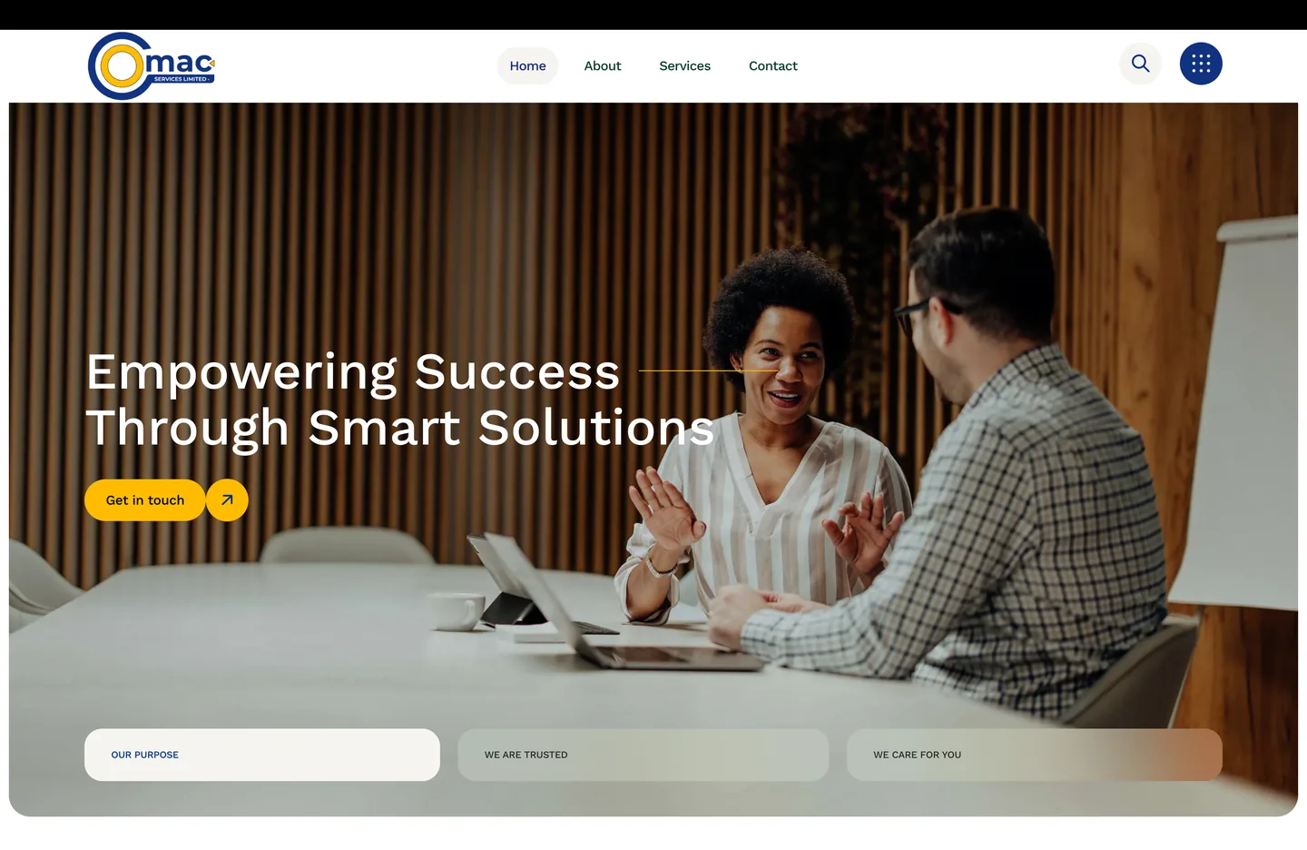 Comac Services homepage