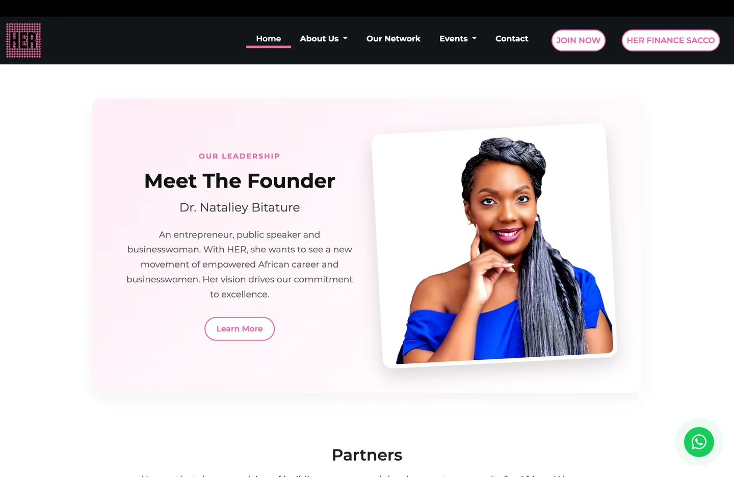 Her Working Women homepage