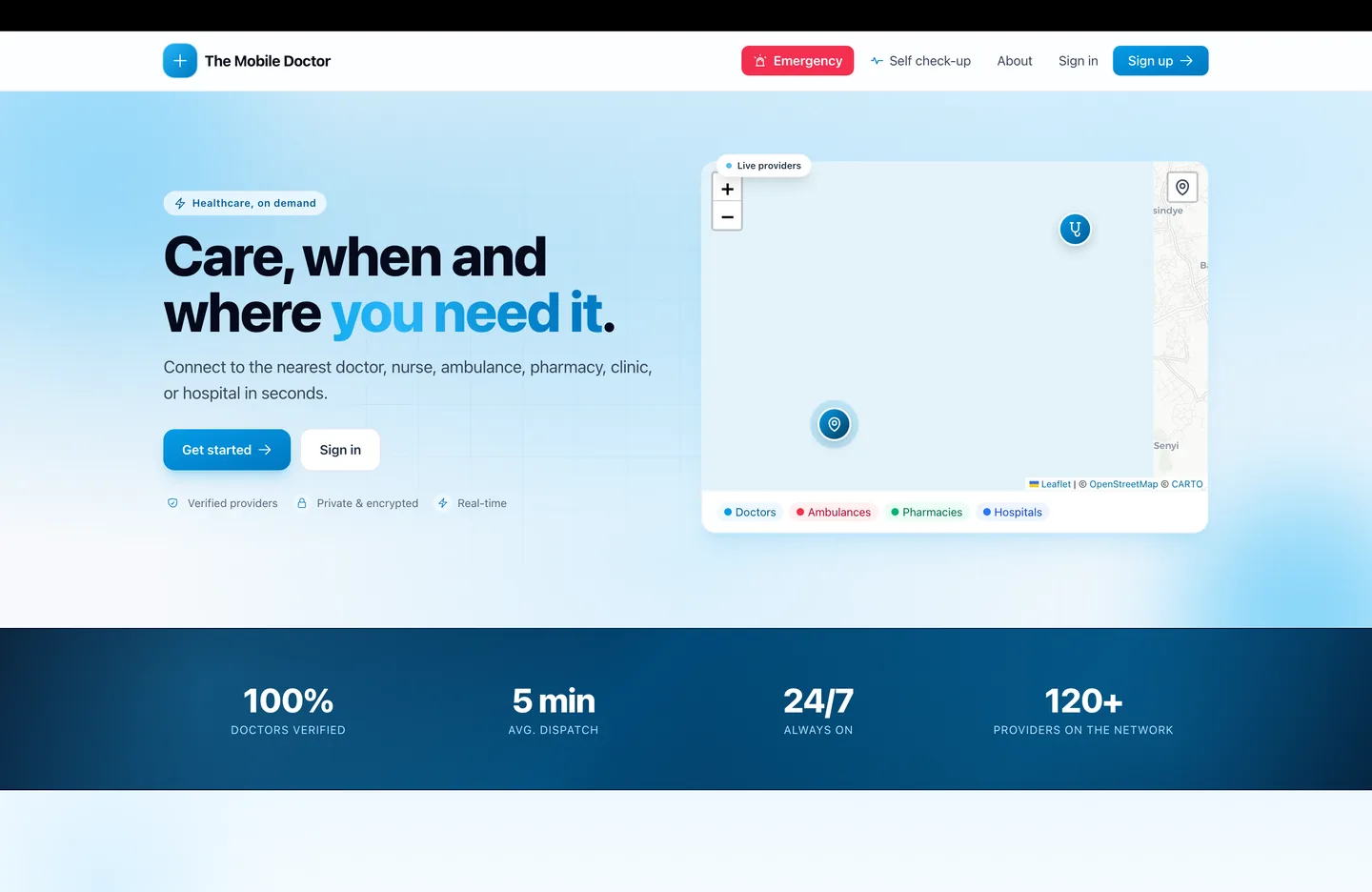 The Mobile Doctor homepage