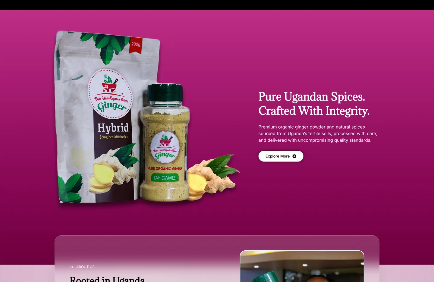 Pink House Spices website
