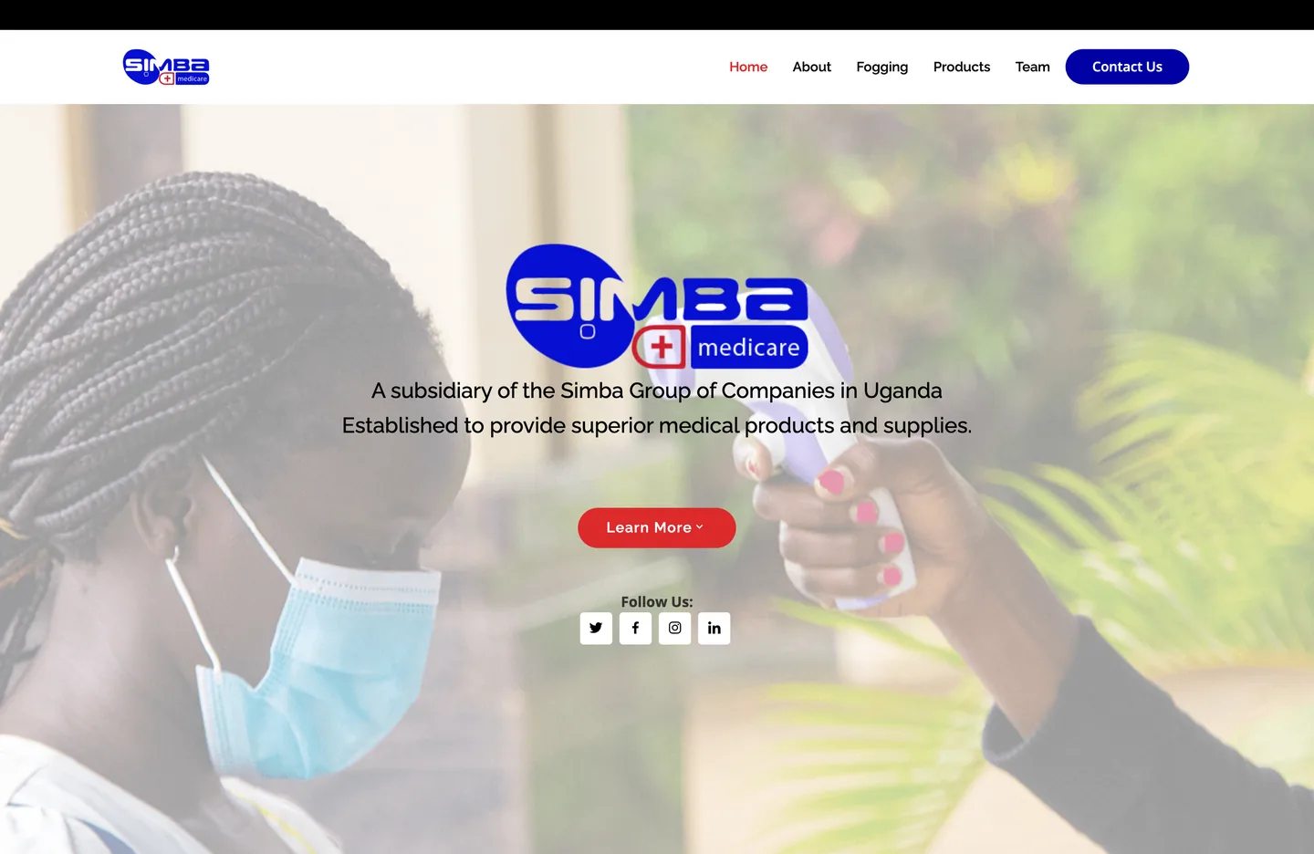Simba Medicare homepage