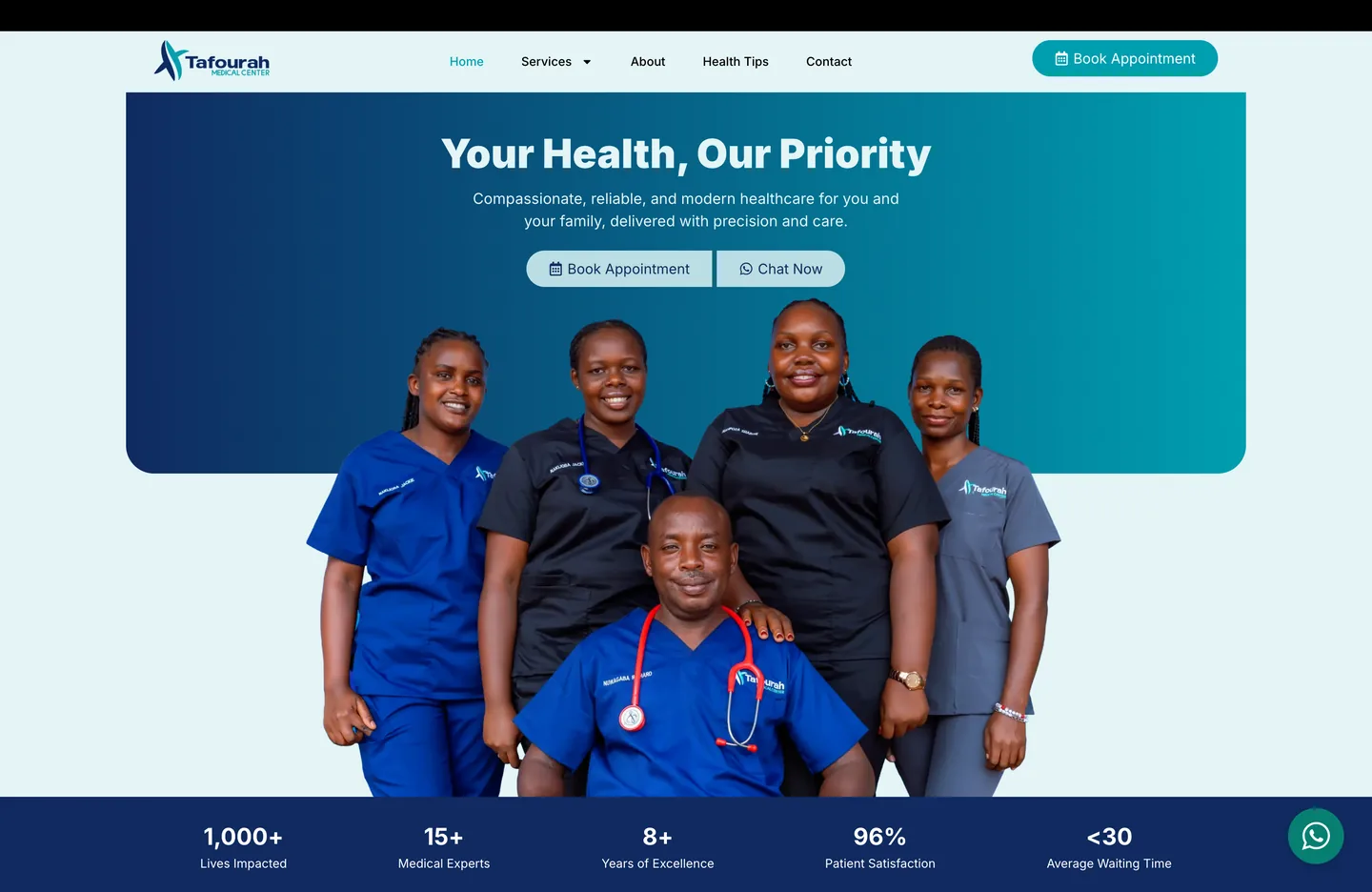 Tafourah Medical Centre homepage