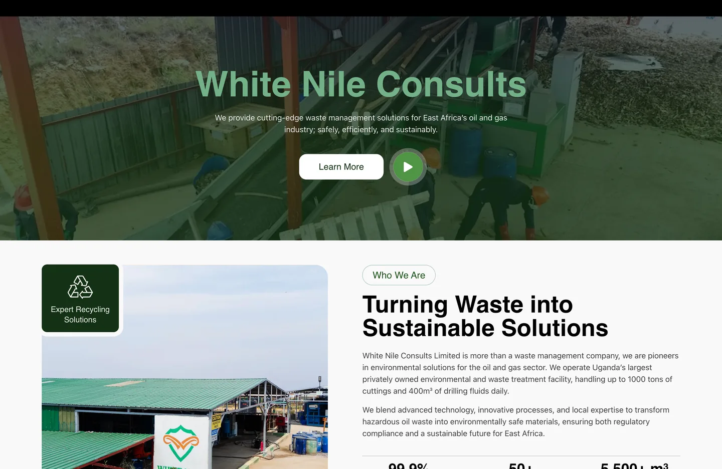 White Nile Consults homepage