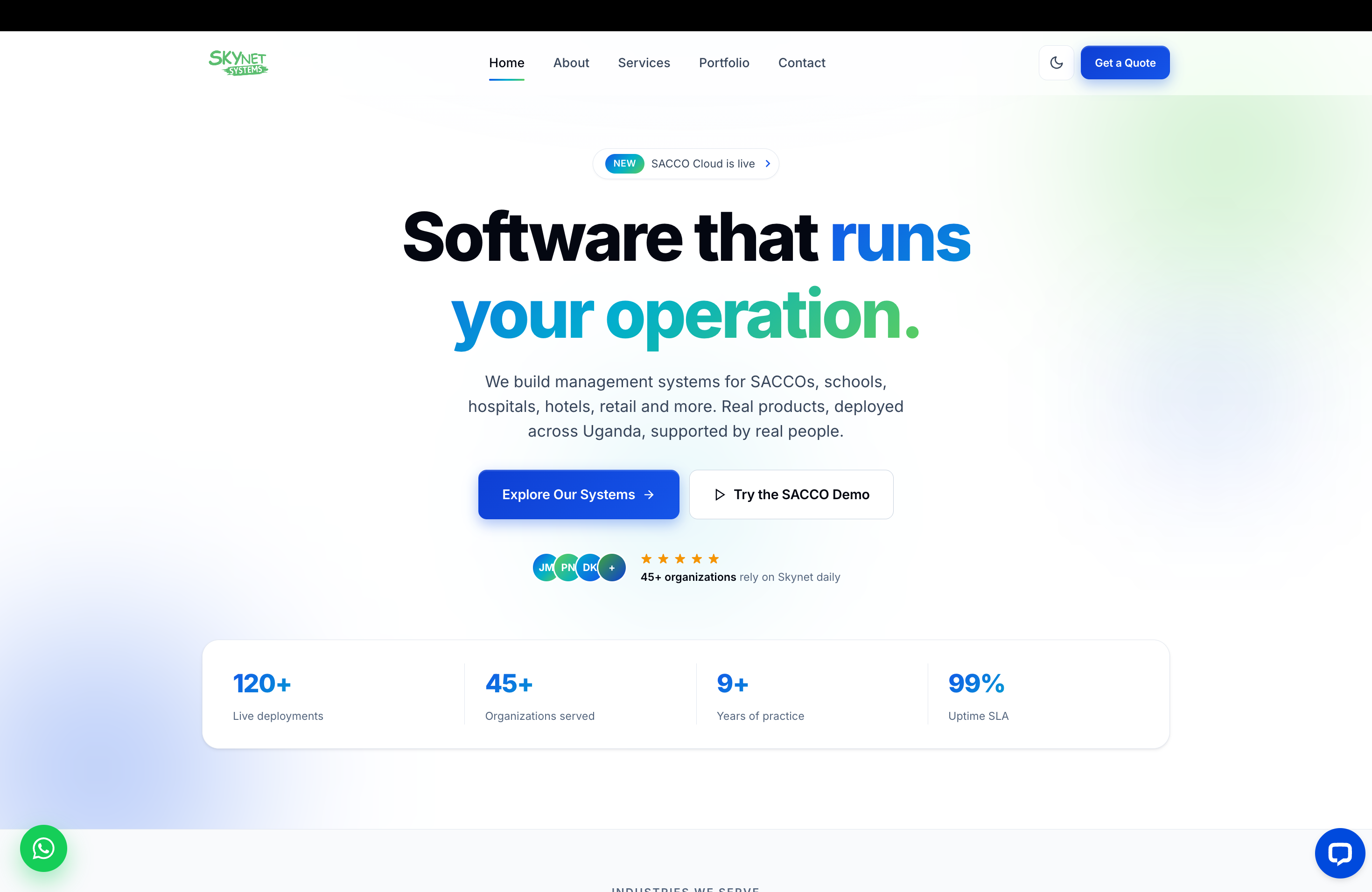 Skynet Systems homepage
